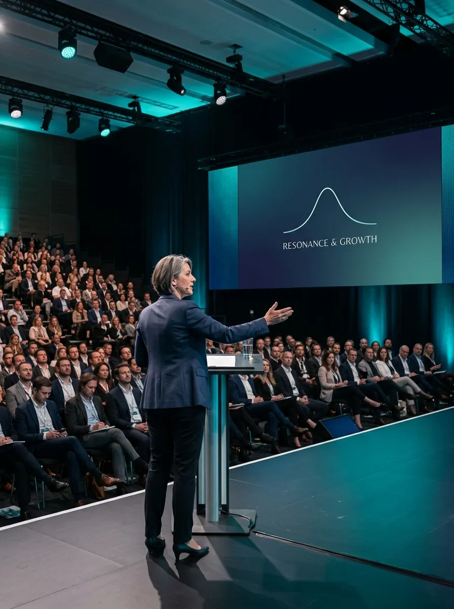 Keynote presentation addressing an executive conference audience